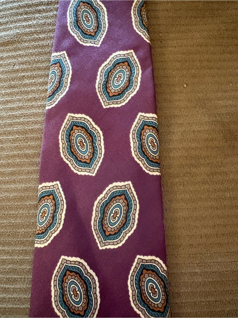 Christian Dior All Silk Elegant Purple Patterned Men's Tie EUC!! - Picture 14 of 16